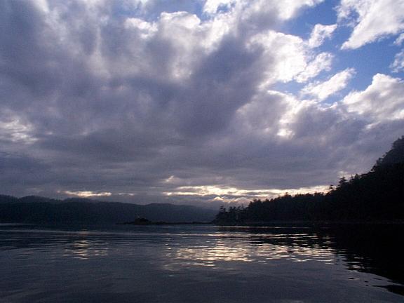 Our anchorage at Bedwell Harbour