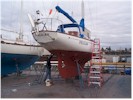 Settled in Everett boatyard for the Winter